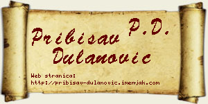 Pribisav Dulanović vizit kartica